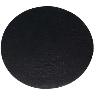 NKlaus Aluminium Kerzenteller rund Ø10cm Kerzenhalter schwarz schieferoptik Untersetzer Gebürstet - Design 10338