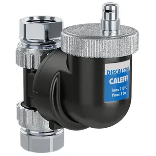 CALEFFI LUFTABSCHEIDER. KORPUS AUS TECHNOPOLYMER 1" Microblasenabscheider Discalslim IG - Schwarz