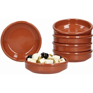 MamboCat Cazuela Schale Bruno Tonware I 6er Set I Ø 12 cm I Größe S I Mediterran I Glasiert I Unikat Handarbeit I Antike/Vintage I Mittelalter I Wikinger