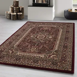 Carpetsale24 Orient Teppich 240x340 cm Rot, Klassisches Wohntextil im Landhausstil, Strapazierfähig & stilvoll für großzügige Räume oder Wohnlandschaften