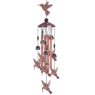 Alnicov Vogel-Retro-Windspiel, Dekoration für den Innen- und Außenbereich, tiefer Ton, für Zuhause, Terrasse, Veranda, Garten, Hof-Dekoration