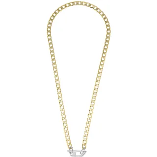 Diesel Herrenhalskette aus 2-farbigem Edelstahl mit Karabinerverschluss