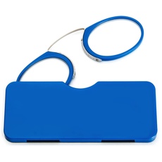 KoKoBin Unisex Lesegläser Kompakte Sehehilfe Mini Nose Clip Bügellose Lesebrille Rutschfest Lesehilfe- Immer griffbereit(Lichtblau,+1.5)