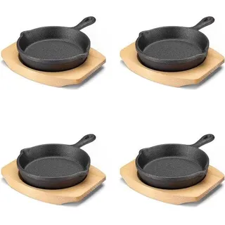 Mini gietijzeren Backofen-Set - 4-teilig - 10 cm - gusseisen