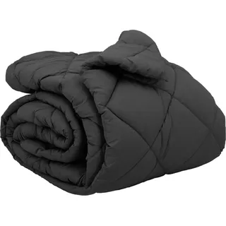 Winterbettdecke Anthrazit 220 x 240 cm Mikrofaser - Grau