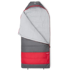 Justcamp Melvin XXL Schlafsack, extra groß & breit (235 x 100 cm) für Erwachsene, 3-Jahreszeiten Sommerschlafsack grau - leicht, warm, mit kleinem Packmaß, Deckenschlafsack für Camping/Outdoor
