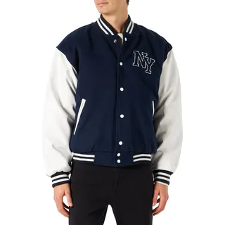 Mil-Tec NY Baseball Blouson Jacke, Navy/Weiss, M