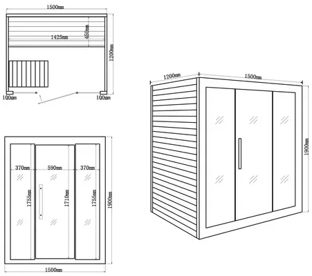 Bild von Skyline L inkl. 4,5 kW Ofen