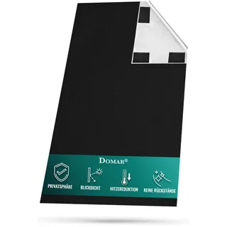 Domar Fenster Verdunkelung 100% lichtundurchlässig - Sonnenschutz Fenster Abdunkelung auch für Dachfenster geeignet - Dachfenster Verdunkelung mit Mikrosaugnäpfen - Verdunklungsstoff Thermoschutz
