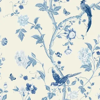 Laura Ashley Vliestapete Summer Palace Royal Blue 10,05 x 0,52 m