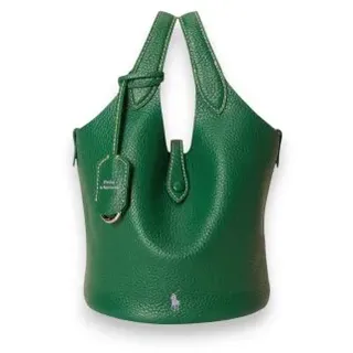 Polo Ralph Lauren für Damen. 428P21988009 Polo Play Tasche aus grünem Leder, als Tote oder Crossbody tragbar (OSFA), Lässig