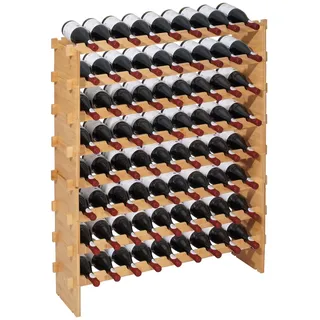 Vevor Weinregal 72 Flaschen 8-stöckig Natur