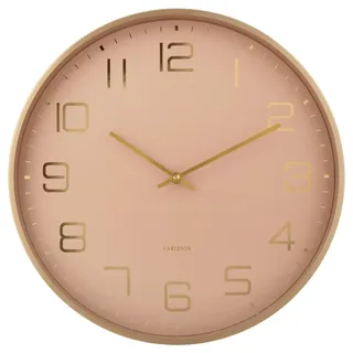 Karlsson Wanduhr , Goldfarben, Hellbraun , Metall , 40x40x4.2 cm , Dekoration, Uhren, Wanduhren