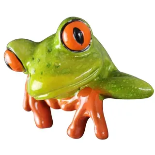 Frosche Deko Figuren, Simulation grüner Frosch, Kunstharz Frosch Statue, Frösche Tier Ornamente, Miniatur Frösche Statue für Computer Monitor Schreibtisch Dekoration, Haus, Büro Deko
