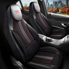 Sitzbezüge passend für Audi A2 in Schwarz Rot Pilot 9.1