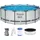 Steel Pro MAX Frame Pool Komplett-Set Ø 396 x 122 cm inkl. Filterpumpe, Abdeckplane, Poolleiter, Reparaturset