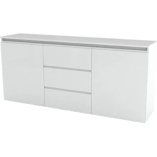 INOSIGN Sideboard Magic, Kommode, Schrank, Stauraumschrank, mit 2 Türen und 3 Schubkästen Hochglanz lackiert (B/T/H) 180x40x81 cm weiß 180 cm x 81 cm x 40 cm