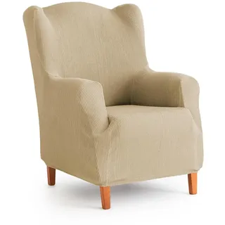 Maxifundas Elastischer Sofabezug für Ohrensessel, Farbe: Beige, extra weich und rutschfest, Modell Inca