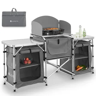 Juskys Campingküche Garda 175 x 40 x 111 cm grau