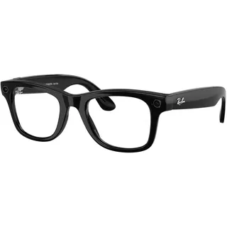 Ray-Ban Wayfarer Meta Gen 2 Photochrome Sonnenbrille / Shiny Black - Transitions Graphite Green/CAT1-3 - 53