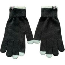 Fulham, Herren, Handschuhe, Wappen  Touchscreenhandschuhe Jerseyware, Schwarz, Weiss, (One Size)