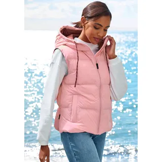 Steppweste ELBSAND, Damen, Gr. L/40, rosa, Obermaterial: 100% Polyester. Futter: 100% Polyester. Füllung: 100% Polyester, Westen Steppweste, mit großem Logoprint auf dem Rücken