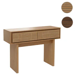 Konsolentisch HWC-O31, Telefontisch Beistelltisch Ablagetisch, Schublade Melamin 86x110x41cm ~ Ulme