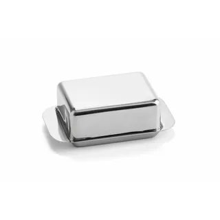 Weis Butterdose, für 125g Butter 12,5x7,5x4,5cm Edelstahl, Vorratsbehälter, Grau
