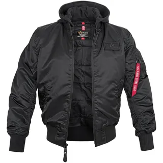 Alpha Industries Ma-1 Zh Back Print Jacke Black / White L