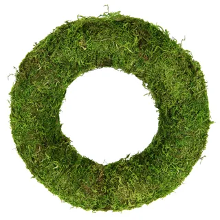 Flair Flower Kranz mit Moos Weidenkranz romantische Deko Blumenkranz Rattankranz Dekokranz Kerzenkranz Kunstblumendeko Landhaus Kränze Rohling Osterdeko Frühjahr Frühling Adventskranz Weihnachtsdeko Tischdeko