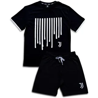 hermet Unisex Kurzer Schlafanzug Juventus Pyjamaset, weiß/schwarz, L