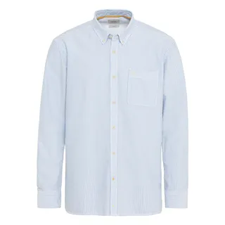 camel active Langarmhemd mit Button-down-Kragen, blau