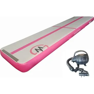 Airtrack Akrobatikbahn MASTER 400 x 100 x 20 cm - grau-pink - Rosa