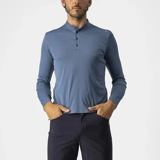 CASTELLI 4522076 TECH 2 Henley LS Men's Sweatshirt Schwarz M