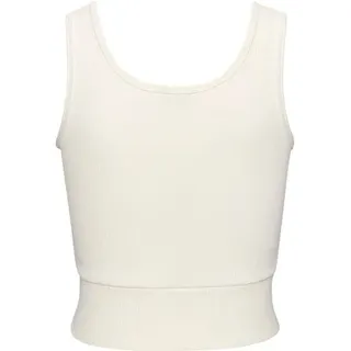 Buffalo Crop-Top in Rippstruktur mit breitem Bund, weiß