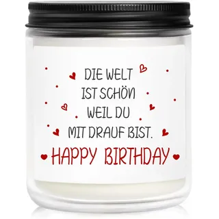 Ich Liebe Dich Geschenke für Männer, Kerzen Geschenkbox für Ihn - Duftkerze mit "HAPPY BIRTHDAY" Spruch, Geschenk für Partner, Geschenk für Ehemann, Valentinstag Ich Liebe Dich Geschenke