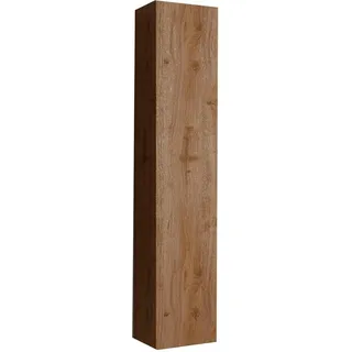 WELLTIME Hängeschrank »Hamburg«, Badschrank mit 1 Tür, Höhe 138 cm, Breite 25 cm, braun