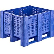 Palettenbox, perforiert, 620 l, blau