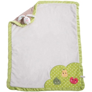 NICI 49046 Baby Schmuse-Hase 75x100cm bunt-Kuscheldecke für Babys & Kinder-Flauschige Plüschdecke-Warme Decke für Mädchen & Jungen