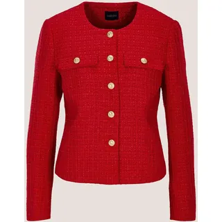 MADELEINE Jerseyblazer "Blazer Eleganter Kurzblazer ohne Kragen", rot