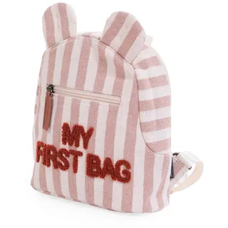 Childhome Kinderrucksack , Weiß, Terracotta , Textil , 20x8x24 cm , EN 71 , Füttern, Kindergartenzubehör