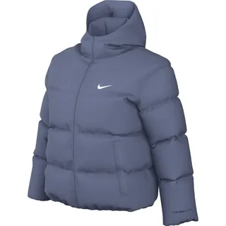 Nike Sportswear Classic Puffer Lockere Therma-Fit Jacke Mit Kapuze Für Damen, World Indigo/White, FZ5899-499, S
