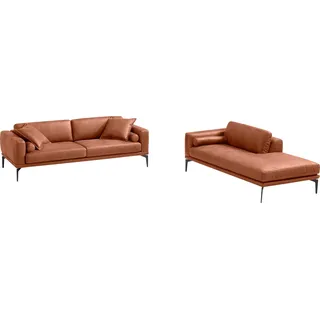 Egoitaliano Polstergarnitur »Masu, Design trifft sensationellen Sitzkomfort« Höhe der Rückenkissen und Sitztiefe verstellbar, 3 Rollkissen, rot