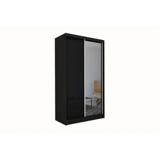 altdecor Schiebetürenschrank Parti 150 x 216 x 61 cm Schwarz