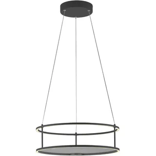 PAUL NEUHAUS LED Pendelleuchte "CONTURA", schwarz, 2, Ø 50cm H: 60cm, 1 Stk., Leuchten, Touchdimmer, separat schaltbar, Memoryfunktion, Deko-Ablagefläche, LED Pendelleuchte