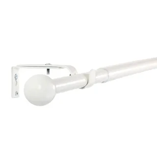 deco-raum Vorhangstange Flexa 1-läufig Ø 19 mm 160-300 cm Weiß