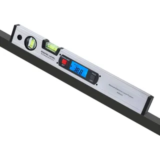Neigungsmesser, RISEPRO Digitale Neigungsmesser Winkel Finder Gauge Spirit Level aufrecht Magnet 360 ° Range 416 mm lang mit Hintergrundbeleuchtung 82112 S