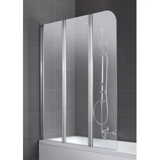 WELLTIME »Summer« 3 Stk. tlg. Duschabtrennung für Badewanne, Spritzschutzwand für Badewanne, grau