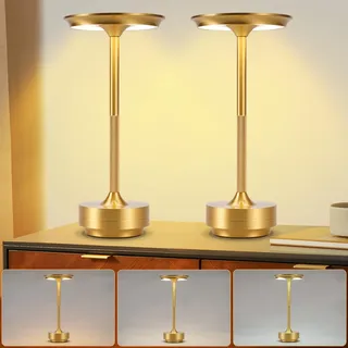 meoaow Nachttischlampe Gold 2 St.