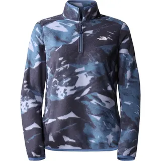 The North Face 100 Glacier Sweatshirt Shady Blue Snowcap Mountain Print L